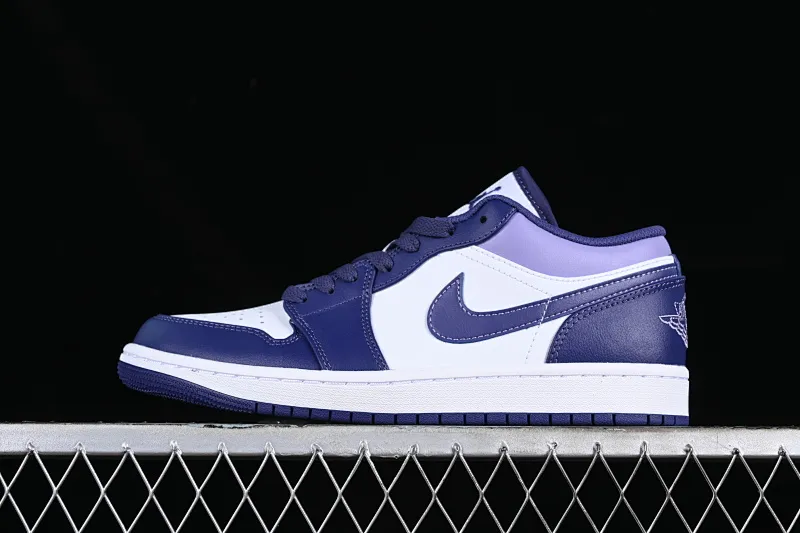 All categories Air Jordan Jordan series basketball shoes Air Jordan 1 Low G version pure original Air Jordan 1 Low AJ1 Joe 1 white and purple low-top cultural casual sneakers 553558-515